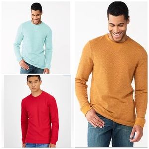 Men’s Shirt Sonoma Thermal Crew Neck Set of 3 Lg NWOT